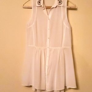 Guess sheer sleeveless blouse